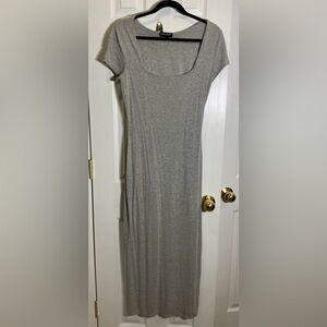 See You Monday Gray Maxi Dress